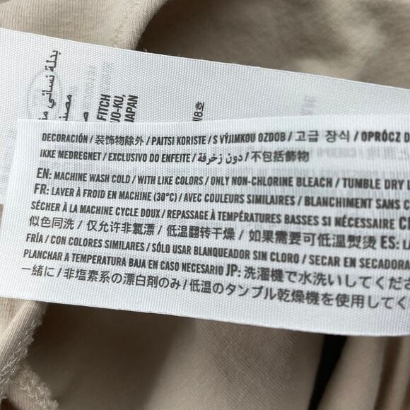 Abercrombie & Fitch Bodysuit Top Sz S Beige Tan Halter Multiway Cotton Seamless - Picture 8 of 9